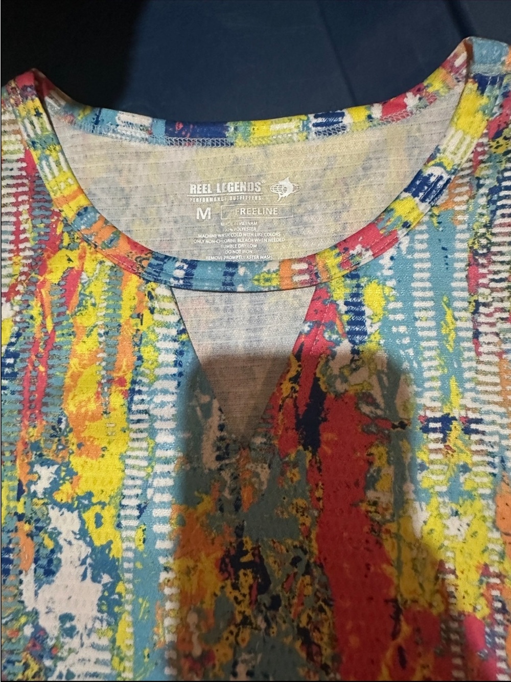 Reel Legends Women's Multicolor Printed Scoop Neck Top